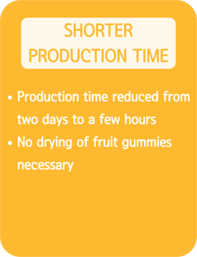 Shorter production time