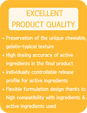 Excellent product quality