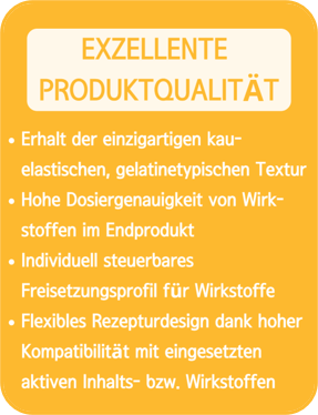 Exzellente Produktqualität