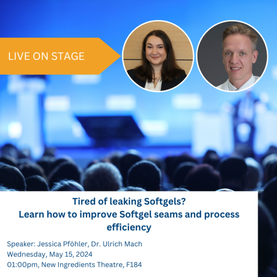 Information about the educational session from Jessica Pföhler and Ulrich Mach at Vitafoods