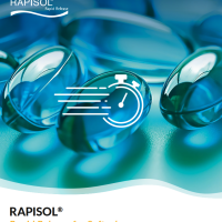 Blue Soft Gelatin Capusles with clock symbol that shows that time passes quickly